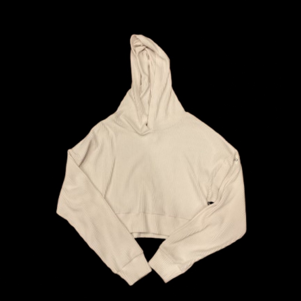 Alo White hoodie ribbed, UNWORN, XS